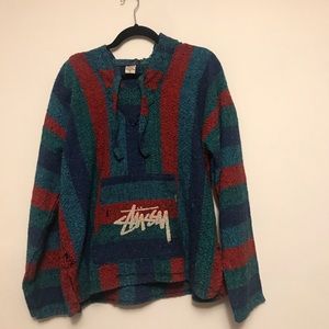 Stussy Drug Rug Hoodie w/ 8 ball on back
